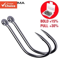 AKAKUMA Fishing Hooks High Carbon Steel Stainless Barbed Fishing Accessories Durable Head