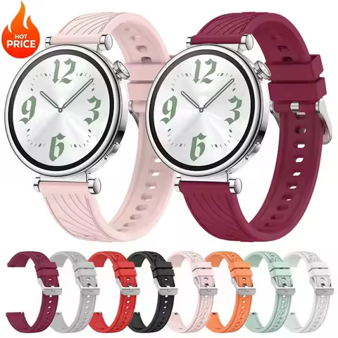 18mm Silicone Strap for Huawei Watch 5 42mm/GT 7-6-5-4 41mm Sports Breathable Bracelet Huawei Watch 