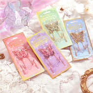 Exquisite Butterfly Bookmarks with Chain, Metal Hollow Bookmark for Book Lovers Women Writers Reader