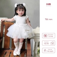 Long Lace Socks - White Size 1-4y (original photo)