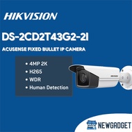 HIKVISION DS-2CD2T43G2-2I 4MP ACUSENSE FIXED BULLET IP CAMERA OFFICIAL