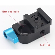 Cold Shoe Catheter Hot Shoe Slot 15MM Single Hole Camera Kit Pipe Clamp Kit Multifunctional Bracket 