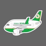 EVA Airlines EVA AIR AIR Bus A320 Q Version Civil Aircraft Airplane Shape Waterproof 3M Sticker Size