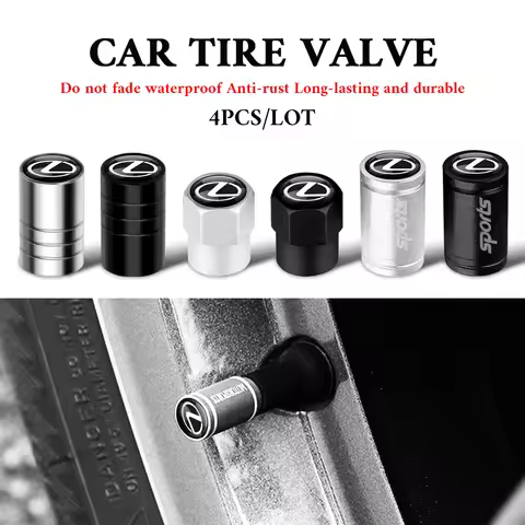 4Pcs Car Metal Tyre Valve Cap Auto Wheel Exterior Accessories For Lexus LS IS350 ES300h ES300 IS250 