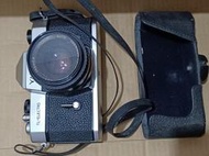 早期 Yashica TL-Electro 手動對焦金屬機身單眼底片相機＋原廠50m/m F1.7鏡頭附保護鏡＋原廠皮套