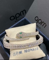 【全新正品】APM Monaco滿圈滿鑽密鑲手鐲/四葉草手鏈/靈蛇手鐲爆閃組合套裝