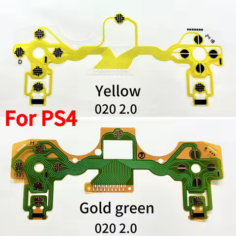 20pcs Original New for Sony PS4 2.0 Yellow Flex Cable Controller Pro Slim Conductive Film Ribbon Cab