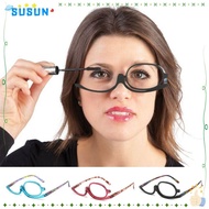 SUSUN Folding Eyeglasses, Vision Care Eyewear Rotating Makeup Reading Glasses, Portable Colourful Fr