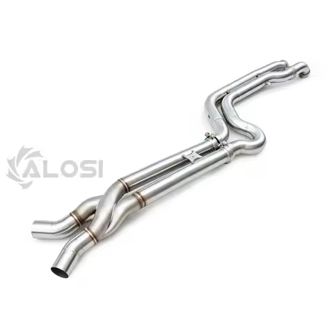Z-shaped exhaust midsection with resonator for BMW G80 M3/ G81 M3 Touring/ G82 M4/ G87 M2 Stainless 