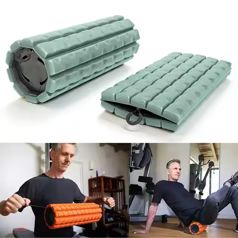 Foam Roller (Bravo-Sage): Collapsible Travel Foam Roller for Pain Relief, Workout Muscle Recovery, B