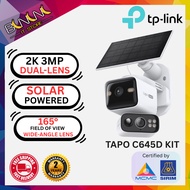 TP-Link Tapo C645D KIT 2K 3MP Dual Lens Solar Cam – 2.4/5GHz WiFi 10000mAh Battery – 360° Pan/Tilt A
