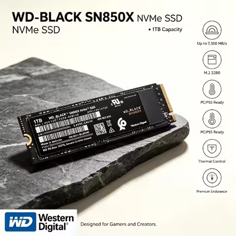Western Digital WD BLACK SN850X SSD 2TB 4TB 1TB M.2 2280 NVMe PCIe Gen 4.0x4 Solid State Drive for G