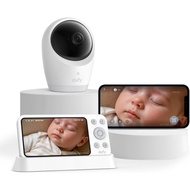 eufy Security Baby Monitor E21 with 4K UHD Camera, 5'' 720p Display, 8X Zoom, Hybrid Wi-Fi and No Wi