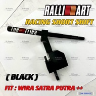 EVO3 RACING SHORT SHIFT BLACK+RALLIART STICKER // GEAR LEVER for WIRA SATRIA PUTRA LANCER GSR ARENA 