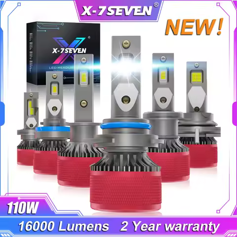 X-7SEVEN X-Aurora Pro 110W 26000LM 6500K LED Headlight Bulb For Car H7 H11 9005 9006 9012 H1 H4 H13 