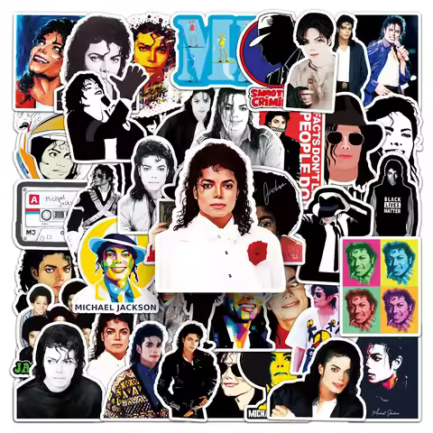 50Pcs Michael Jackson Graffiti Stickers Water Bottle Laptop Phone Bicycle Luggage Case Skateboard Ch