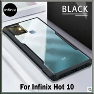 Case Infinix Hot 10 Soft Hard Shockprooft Transparant Casing Cover