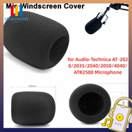 MYRONGMY Microphone Pop Filter, Windproof Flocked Sponge Foam Mic Windscreen Cover, Replacement Micr