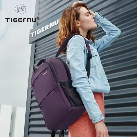 Tigernu Women Large Capacity Casual Travel Backpacks Waterproof 15.6" Laptop Backpack Female School 
