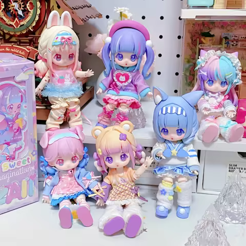 NYZAII Sweet Fantasy Series 1/12 Posable BJD Blind Box Figurine Tabletop Display For Collectors Prem