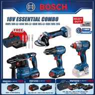 BOSCH 18V Essential Combo GBH 185-LI Rotary Hammer GWS 180-LI Angle Grinder GSB 185-LI Combi GBH185 