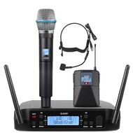 NTBD GLXD4 B87a 500-599MHz 2 Channels Uhf Professional  Wireless Microphone Dual Metal Mic For Party