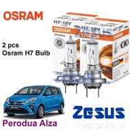 2 Pcs x Mentol Lampu Zesus Osram Halogen Headlamp Bulb H7 12v - Perodua Alza