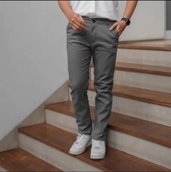CELANA PRIA CHINO Slim fit Panjang Kerja kantor Santai Liburan Cowok Gentleman Boy
