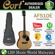 Cort AF510E Concert Spruce Top Acoustic Guitar with Pickup Open Pore (AF 510E AF510)