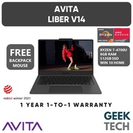 AVITA Liber V14 AMD Ryzen 7 4700U 14" Full HD Laptop Notebook - Ryzen 7 4700U/8GB/512GB/Win10 Home/1 Year Warranty