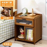 簡約床頭櫃 小型家用超窄床邊櫃 收納櫃 臥室家用床頭櫃 床頭邊幾櫃（平行進口）（快遞送貨上門）