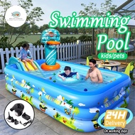 Inflatable Kids Swimming Pool  Family Swimming Pool Big Size Rectangular Kolam Renang Budak 儿童泳池