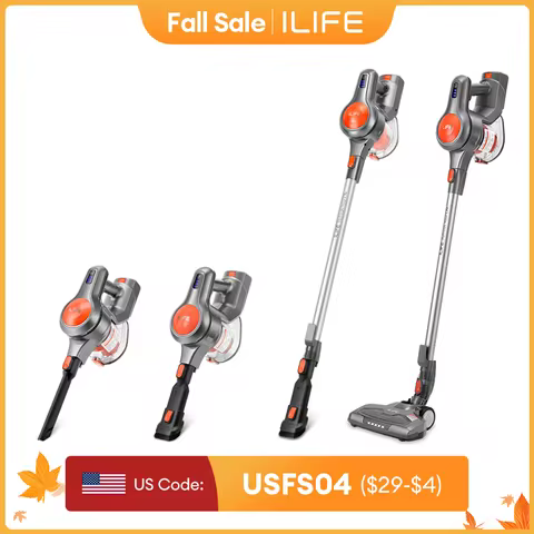 ILIFEH70 Cordless Handheld Vacuum Cleaner Robot,21kPa Suction 1.2L Dust Cup,40Mins Time,LED Illumina