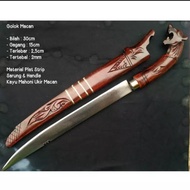 pisau badik baja asli super tajam / pisau badik asli bugis / pisau badik asli lampung / TERMURAH READY COD perkakas pisau Badik Macan Merah panjang 48 cm (TERRARIA) Tidak ada penilaian