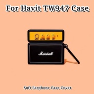 【Fast Shipment】For Havit TW947 Case Couple Cute cartoon Soft Silicone Earphone Case Casing Cover