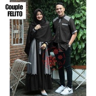 baju couple keluarga lebaran 2022 couple muslim keluarga terbaru - hitam
