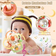 Rotate Manhattan Ball Baby Toy Teether Ball Mainan 5 Bulan Boy Teether Baby Baby Molars Montessori
