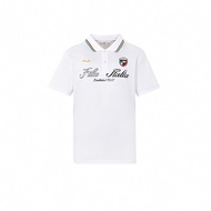 FILA #榮耀巴黎系列 男吸濕排汗短袖POLO衫-白色 1POY-1502-WT