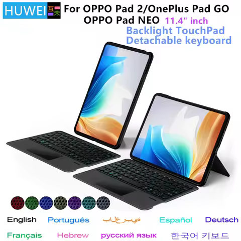 Backlight Magic Keyboard For OnePlus Pad Go Case 2023 11.35 inch OPPO Pad Air 2 Air2 / OPPO Pad Neo 