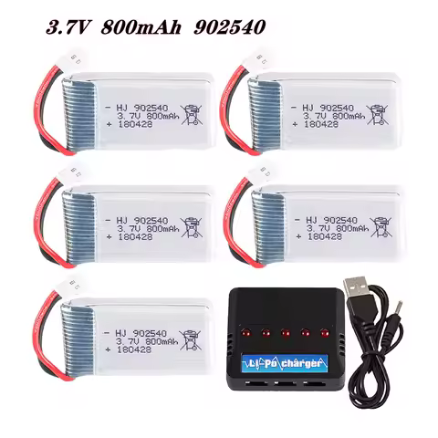 3.7V 800mAh 902540 25C Lipo Battery for SYMA X5C X5SC X5SW X5HW X5UW CX-30 TianKe M68 RC Drone Quadc