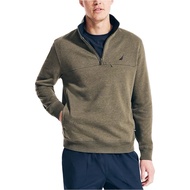 Nautica Men's J-Class Quarter-Zip Fleece Long-Sleeved Shirt With Zipper 1/4 Men