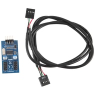 Motherboard 9Pin USB Header to 2 Male Adapter Card USB2.0 9Pin to Dual 9Pin Connector Splitter