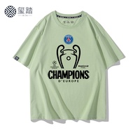 Áo Thun Tay Ngắn Paris Saint Germain Champions League 2025 Pure Cotton Áo Bóng Đá Cổ Tròn Mùa Hè Thư