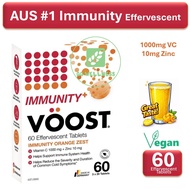 Voost Immunity Effervescent Tablets Vitamin C Zinc Immune System Health Vegan Sugar Free