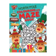 Xmas Gift Christmas North Pole Colouring &amp; Maze Activity Book For Kids