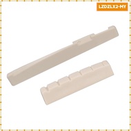 [Loviver] Left Handed Acoustic Guitar Saddle Nut Slotted for Guitar Parts Accessories