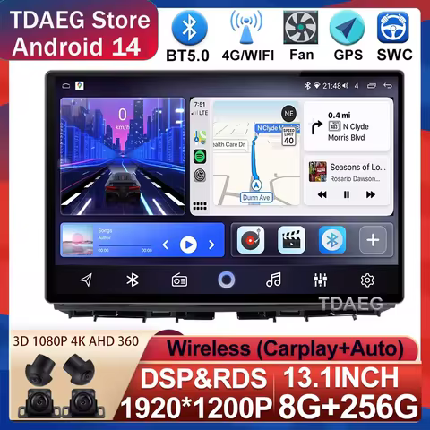 13INCH BIG Screen Android 14 DSP For Mazda CX5 CX-5 CX 5 2012 - 2015 Multimedia Video Player 4G WIFI