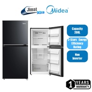 Midea Fridge 2 Door Refrigerator (Gross 200L) - 3 Star Energy Saving MDRT267MTB30