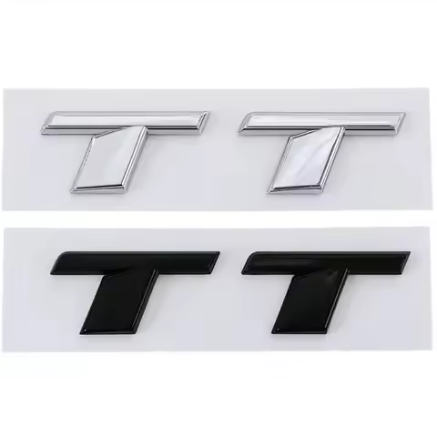 3D ABS Chrome Black TT Logo Car Rear Trunk Emblem Badge Sticker Decals for Audi TT RS MK1 8N 8J MK3 