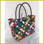 ◫ ☍ ☂ LIKHANG KAMAY Plastic Bayong Bag Medium Modern Plastic Bayong Bag souvenir giveaways handmade
